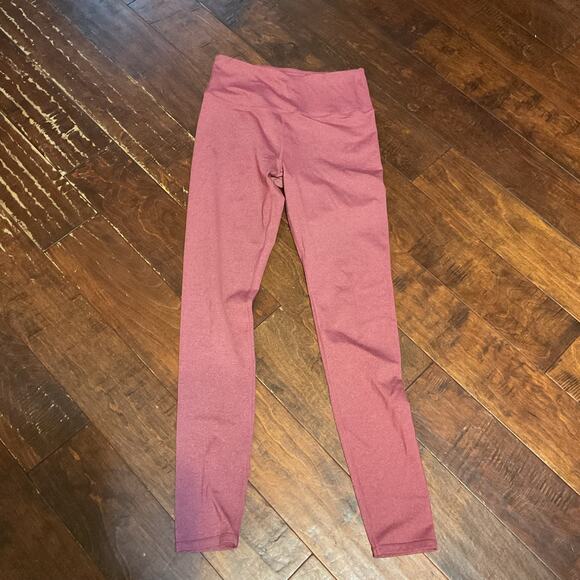 Raspberry Color Athletic Leggings - Sz Large - Picture 1 of 5